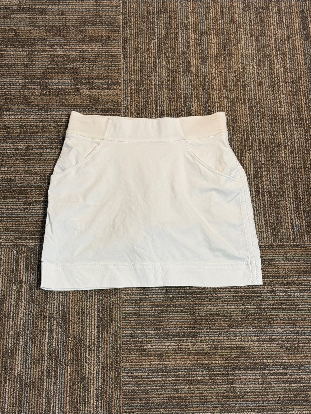 Columbia White Mini Skirt with Stretch Waistband